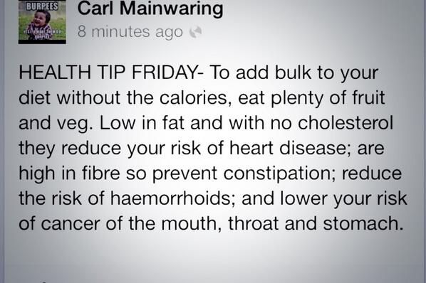 mainy15's tweet photo. Health tip Friday http://t.co/DTHZF1LmSD