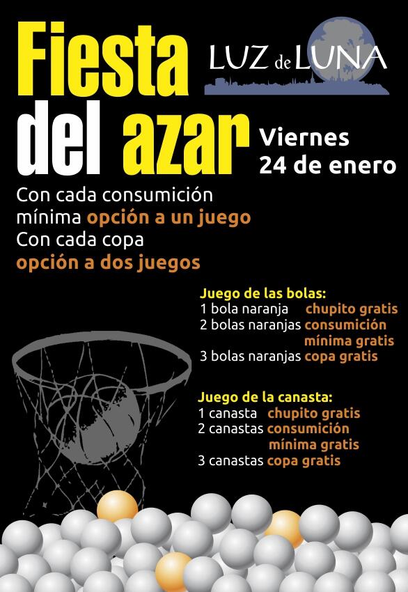 CAFPUBLUZDELUNA's tweet photo. Esta noche en luz de luna fiesta del azar... consigue tus consumiciones gratis!!! http://t.co/fQNDT6lZrI