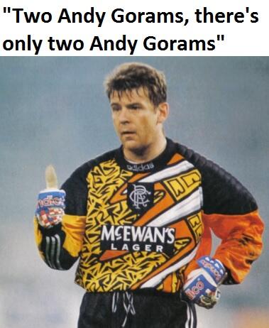 Celtic fans on Andy Goram after it was revealed the keeper was diagnosed with schizophrenia.