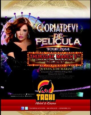 GloriaTrevi's tweet photo. Fresno, CA nos vemos en el @TachiPalace Casino en Lemoore este 6 de Marzo va a estar #DePeliculaVIP http://t.co/dekv0xoy8p
