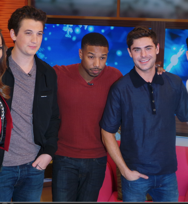 people's tweet photo. Last day of the @soveryawkward tour with @miles_teller & @michaelb4jordan! - @zacefron #awkwardtakeover #awkwardtour http://t.co/eAwk3gg1Mu