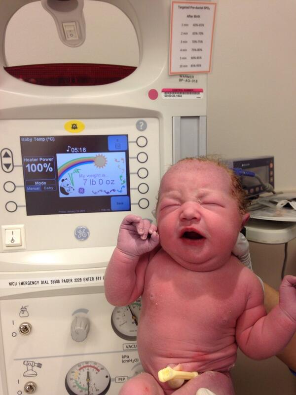 Melanie Rose punt born at 5:04 pm jan 23 7 lbs 19 in long momma and baby r doing great.