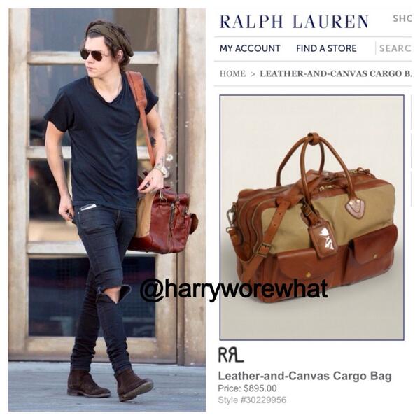 Vintage Ralph Lauren Weekender Bag / Canvas and Leather 