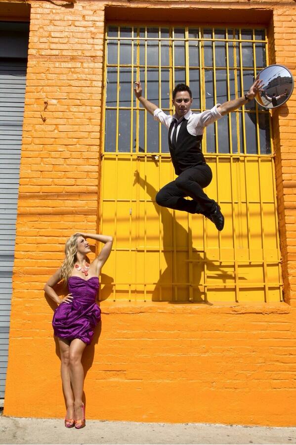 Instructor_Emma's tweet image. Hanging out with @BallRoomSasha ! -looks up- How the hell did he get up there?