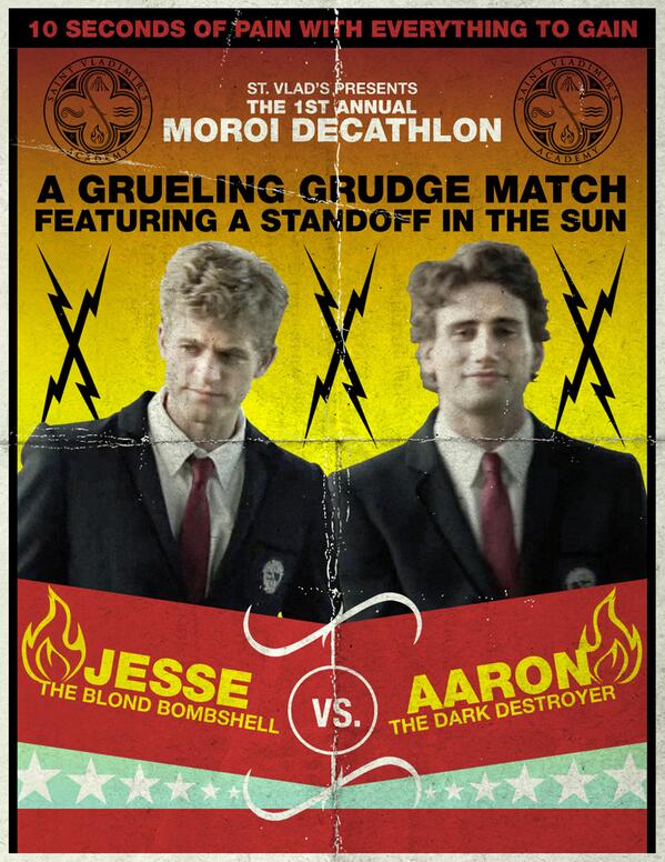 OfficialVAMovie's tweet image. Are you team Aaron or Jesse? @EdHolcroft @AshleyCharles #VAMovie worldofvampireacademy.com/decathalon/vid…