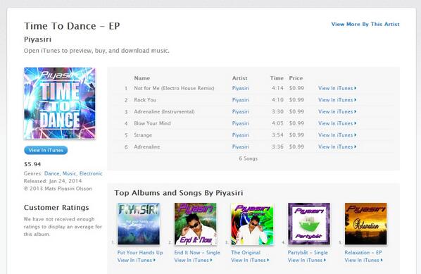 Piyasiri's tweet photo. My #new #album @Piyasiri "Time To Dance" is now on #iTunes! :) #electro #music #dj #producer #newrelease http://t.co/xNMMONCT1O