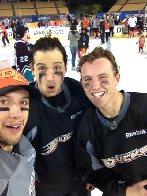 NickBonino's tweet photo. Great skate with the team and families at Dodger Stadium tonight. These guys are ready to go...#StadiumSeries http://t.co/iFFFEWcuJo