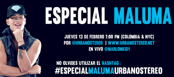 URBANOSTEREO's tweet photo. #ESPECIALMALUMAURBANOSTEREO @MALUMACOLOMBIA  @MANAGERMALUMA HOY 7:00 PM EN VIVO @MARLONKID1 http://t.co/jlEOvuF019  http://t.co/PRLN7p4sCp