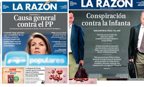 _nokeo's tweet photo. 'Causa general CONTRA el PP' - 'Conspiración CONTRA la Infanta'. #L6Ninfanta http://t.co/OKJPRfYv1Q