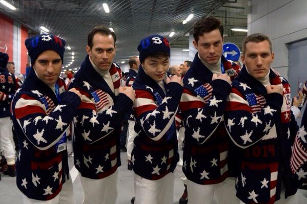 American Muscle. 🇺🇸💪 <a href="/NateBartholomay/">Nate Bartholomay</a> <a href="/corybutner/">Cory Butner 🇺🇸</a> <a href="/StevenLangton/">Steven Langton</a> <a href="/christopherfogt/">Christopher Fogt</a> #OpeningCeremony #Sochi2014