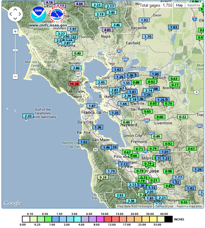72 Hour Rainfall Map Nws Bay Area 🌉 On Twitter: "Map Of 72 Hour Rainfall Totals Around #Sf Bay.  #Bayarearain Http://T.co/Fe7Hrmqpvk" / Twitter