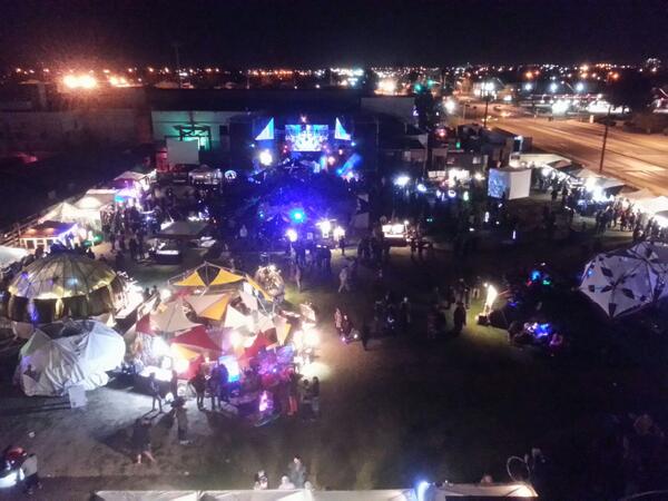 EuphonicP's tweet photo. Birds eye view from @GemJamFestival last night !! We can't wait for another banger tonite #gemandjam #tucson http://t.co/YYoxGLUegg