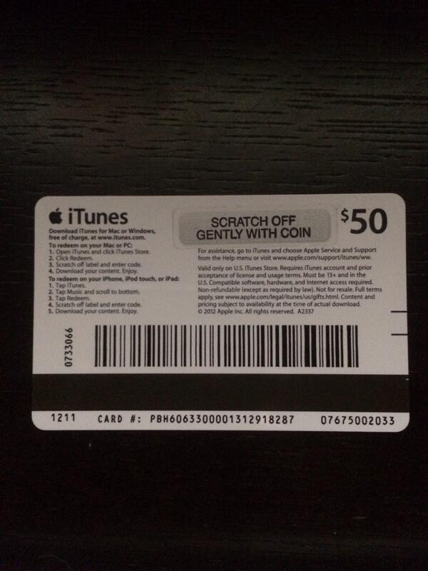 $50 iTunes Gift Card 