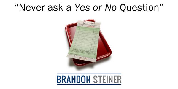 BrandonSteiner's tweet photo. How can you add value? Never ask a yes or no question! #value #propositioning http://t.co/Pmz8cfZWsx #WhatElse http://t.co/aNLCgK5Isu