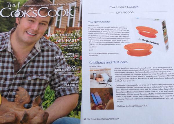 Chefspec's tweet photo. Congrats to @TheCooksCook on your debut this week! Proud to be featured in your inaugural issue. Kudos! http://t.co/1VhlTThKBJ