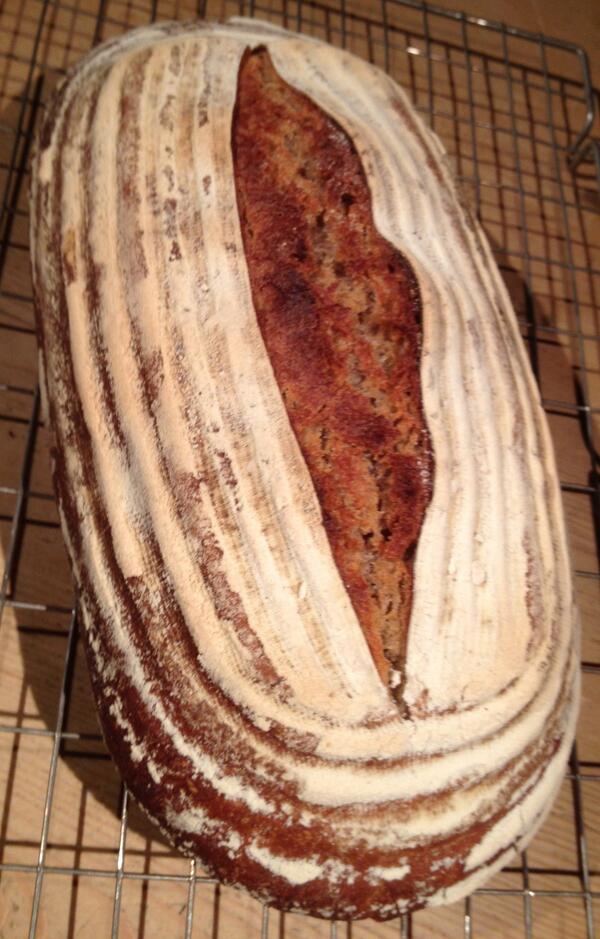 artisanbaker's tweet photo. Great Spelt loaf using Cider Barm from @RoughOldWife thank you Simon, Works like rocketfuel! See You @artisanschool. http://t.co/E8uFRfVx14
