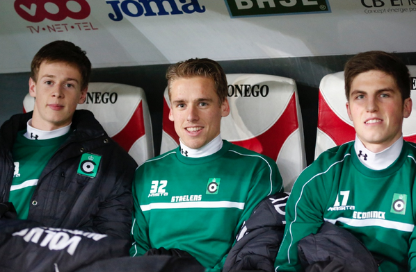 Substitutes from <a href="/cercleofficial/">Cercle Brugge</a> during the match against <a href="/standardluik/">Standard Luik</a>. - masita.com