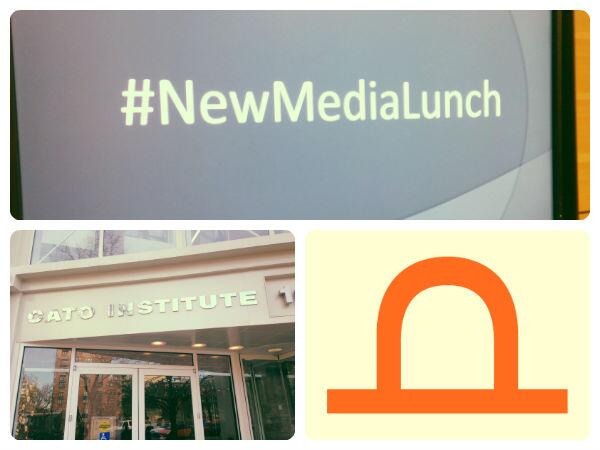 OrangeHatGroup's tweet photo. Thanks @KatMurti &amp; @CatoInstitute for hosting #NewMediaLunch! Great to have someone there in person this time! #sm http://t.co/JQnNeYFiWt