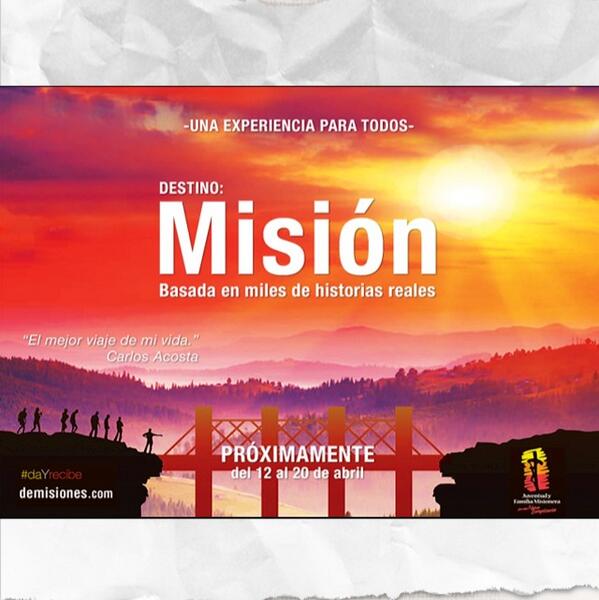 demisionesMx's tweet photo. ¡Atrévete! Próximamente del 12 al 20 de abril #daYrecibe #Megas2014 #MegaMisiones #YoSoyMisionero http://t.co/Cn8M4gT3v4