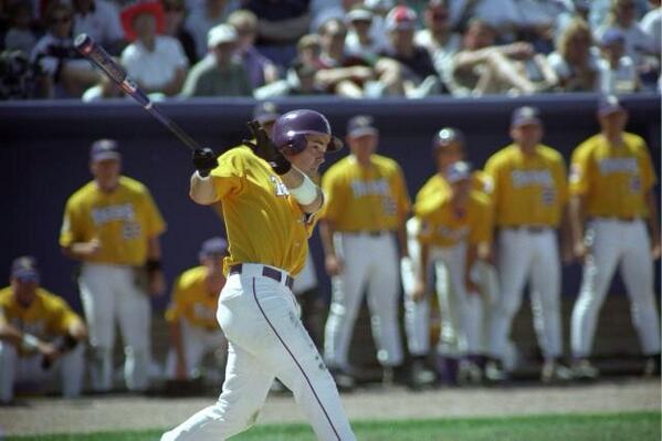 LSUbaseball's tweet photo. Throwback! Only 8 days till first pitch. What's your favorite National Championship moment? Tweet us your favorite! http://t.co/uR4xn08Swr