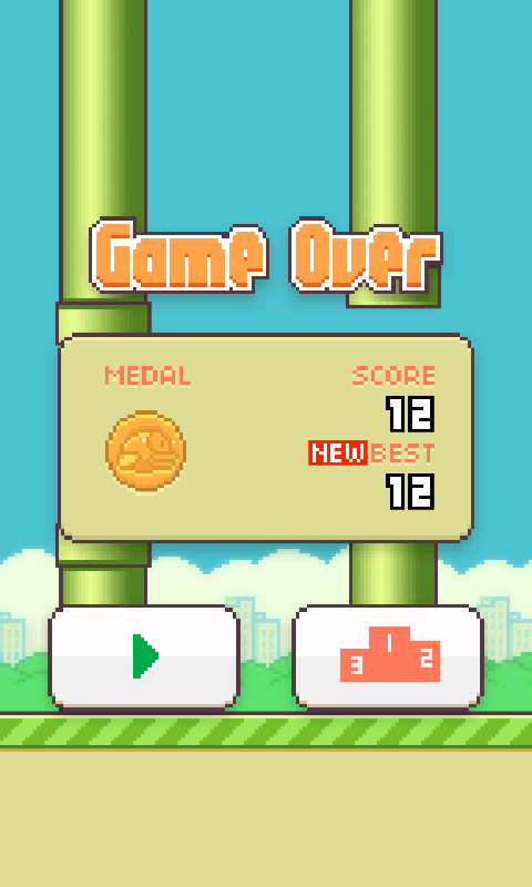 I am playing in Flappy bird....