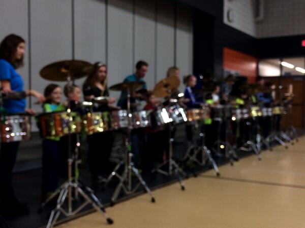 KateVirgil's tweet photo. Drew got chosen to go drum ! Working on, "taking a chance". http://t.co/xHcbWijWes