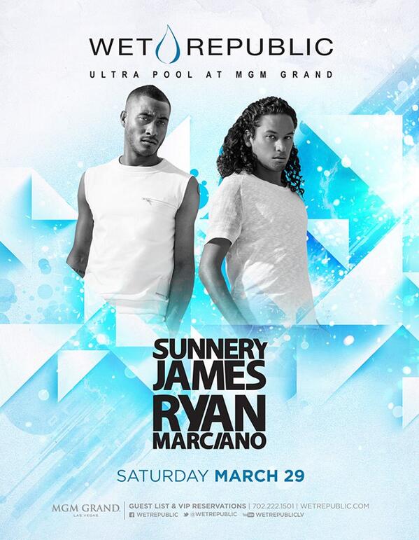 WetRepublic's tweet photo. Saturday, 3/29 @SJ_RM will have their first performance with us at @WetRepublic!   
Tickets: http://t.co/qh31K5dc5C http://t.co/64Elur2Ouu