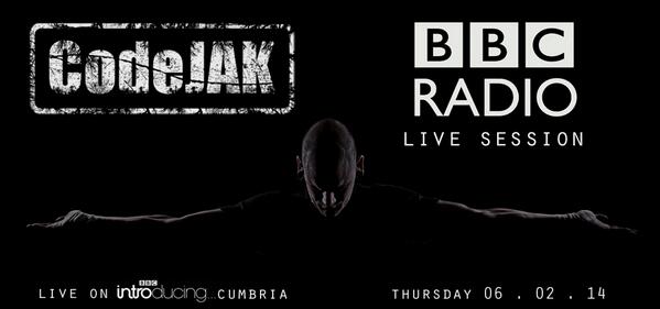 We had a blast today LIVE in session for <a href="/BBC_Cumbria/">BBC Cumbria</a> - Massive thanks for everything guys! #bbc #codejak #live #rock