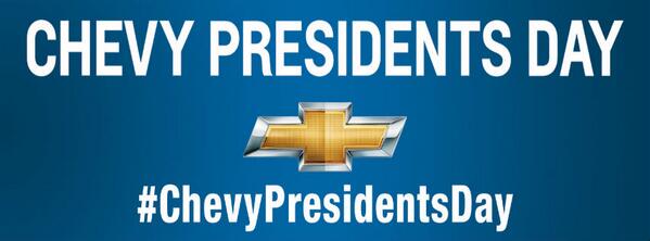 ValleyChevy's tweet photo. @SandsChevy Spread the word! #ChevyPresidentsDay is the official hashtag for our President's Day Sale! http://t.co/LdzGkO0oFj