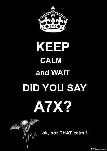 I will not be calm #a7x #a7xmemes