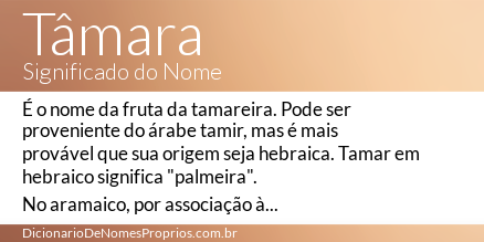 dicionarionomes's tweet photo. Veja o significado completo do nome Tâmara: http://t.co/CgtUB0TpQC http://t.co/5izkSj35Fv