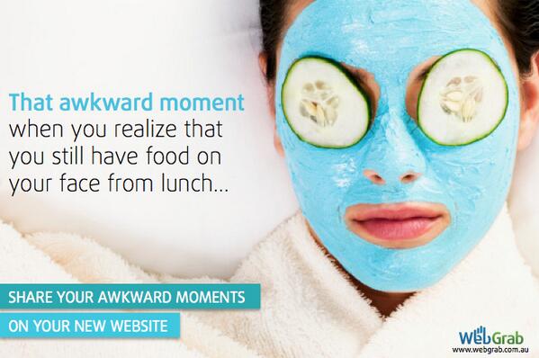 Web_Grab's tweet photo. #thatawkwardmoment when you realise that you have #food on your #face. #beauticians #beware of the #cucumbers http://t.co/NAZKFnDO33
