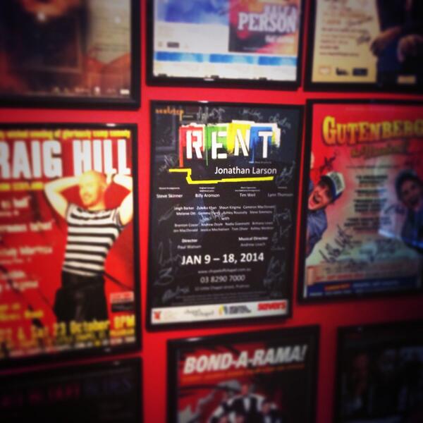 NEXTSTEPPRODUCT's tweet photo. @NEXTSTEPPRODUCT made the wall at @ChapelOffChapel #Rent2014 http://t.co/ViAjBj7zWu