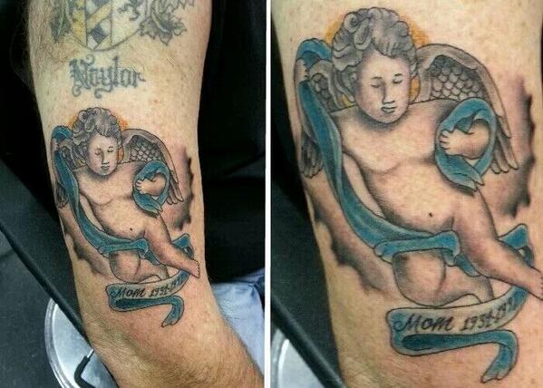 lvmark59's tweet photo. Tattoo in honor of my Mom who would have turned 80 today. http://t.co/cTRjLvo1gK