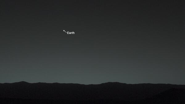 Forbes's tweet image. NASA took a beautiful image from Earth as seen in the Martian sky: onforb.es/1fM7IpC