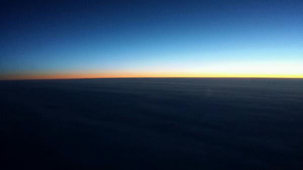 tedshevlin's tweet photo. Yesterday, I flew NA-Asia. This is neither sunrise nor sunset. It is 12:14 pm local time well over Arctic Circle. http://t.co/lBwH7OAlAJ