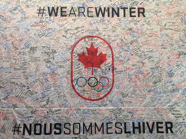 TeamCanada's tweet photo. http://t.co/dLakouejaI <-Sign on for #TeamCanada. Donate your status for #Sochi2014 Opening Ceremony. #WeAreWinter http://t.co/BfjpMwu1rB