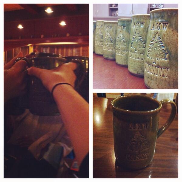 AllMaineWomen's tweet image. the AMW officially christened their new steins tonight at the Bear's Den! #FillTheSteins #tothetrees