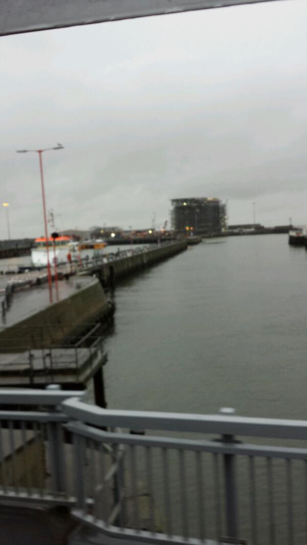 Gemurgen.docks Lowestoft vanuit de vrachtwagen