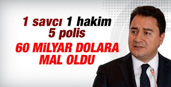 ceyhan_ulus's tweet photo. Ali Babacan: 1 savcı 1 hakim 5 polis 60 milyar dolara mal oldu.
http://t.co/Udixbeafiu http://t.co/ZBZHW5LKfm