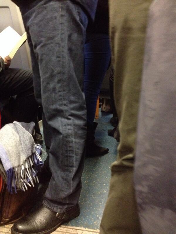 Marco_Barcella's tweet photo. The only way to travel @DiscoverAd - sat on the floor of a train. Getting strange looks from London's fine commuters http://t.co/UuiCMziuJw