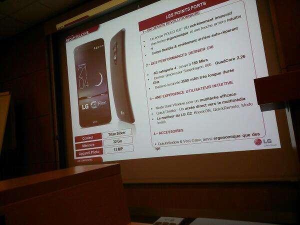CCformation's tweet photo. LG Flex chez LG, c'est souple...:-) http://t.co/XeUdpJcAHE