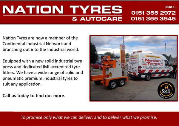 NationTyres's tweet photo. @Tyrepress Nation Tyres Ellesmere Port now doing Solid Tyres 0151-355-2972 RT RT RT RT http://t.co/AJkQtOREGK