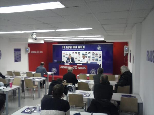 Die Pressekonferenz von Austria Wien vor dem Derby gegen Rapid Wien – Foto: © Sportreport Austria Wien