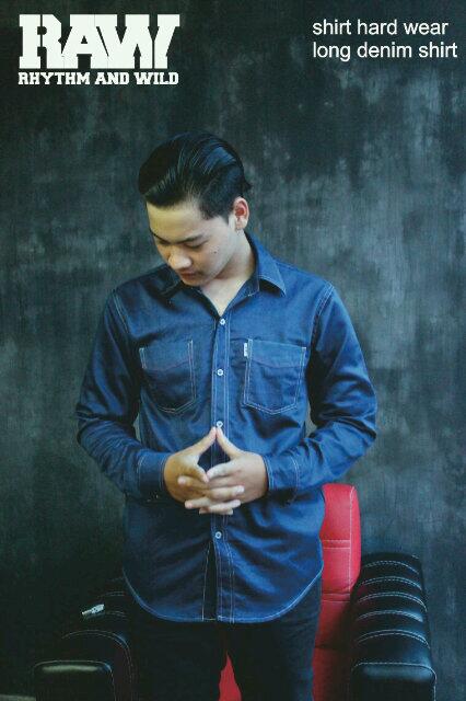 Long shirt dnim blue