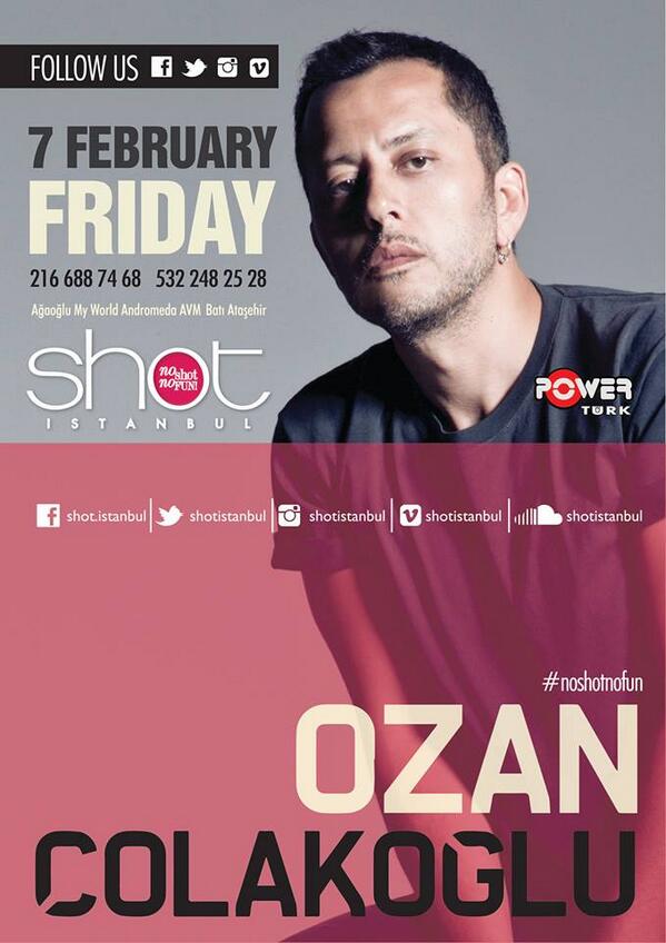 Webleme's tweet photo. İstanbul'da Shot zamanı @ozancolakoglu bu gece @istanbulshot 'da setin başına geçiyor.Warm Up @aliburgac #noshotnofun http://t.co/kj3KFCy4Js