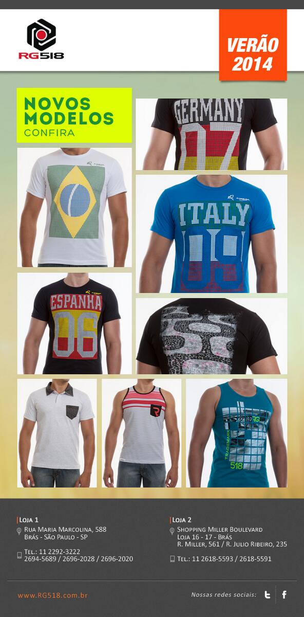 rg518oficial's tweet image. Novos modelos pra curtir seu verão. Acesse: RG518.com.br  
#tshirt #cloathing #RG518 #estilo #fashion
