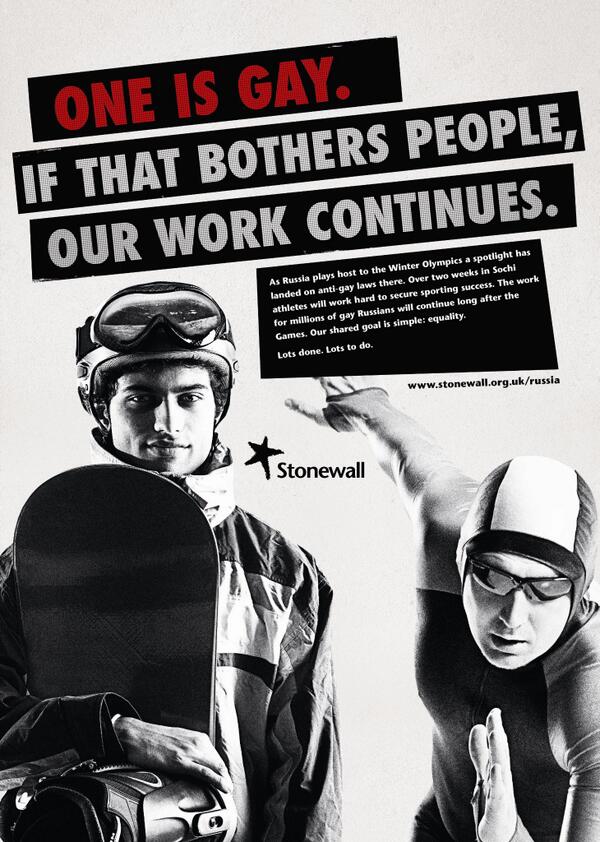 stonewalluk's tweet photo. The struggle for #LGBT people in #Russia will continue long after the Games finish. Show your support. #Sochi2014 http://t.co/YrH5wV14UD