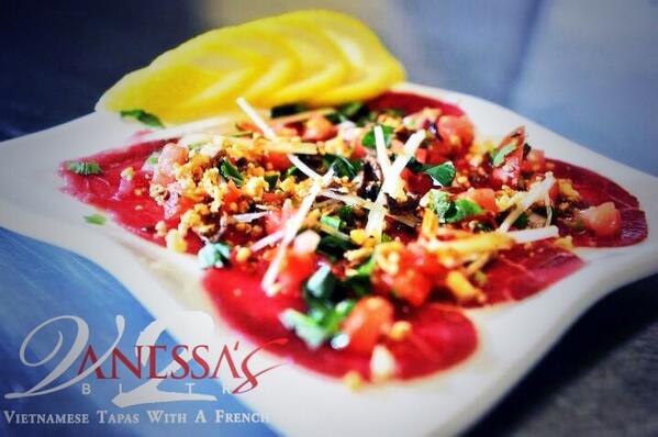 VanessasBistro2's tweet photo. Real food porn! #vietnamesefusion #foodporn #filetcarpaccio #vanessasbistro2 http://t.co/uR0bxnqsfr