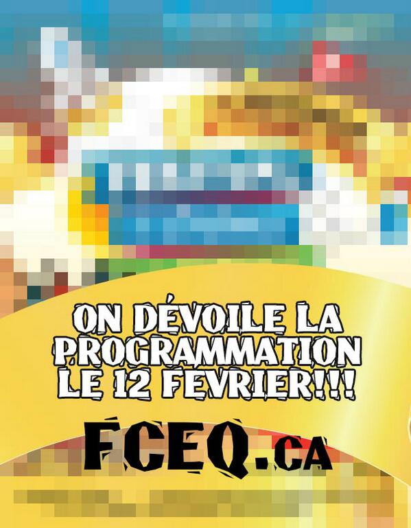 FCEQ's tweet photo. Nous dévoilerons notre programmation le 12 février!!! Avez-vous hâte? Nous OUI! #FCEQ2014 http://t.co/hfYCtEFWw0